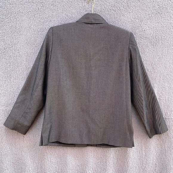 Pendleton Grey Rayon Blend Car Coat Blazer Jacket Sz 6 Petite - Picture 5 of 6